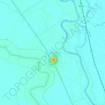 Ban Khao Rup Chang topographic map, elevation, terrain