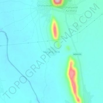 Mataji Ki Ordi topographic map, elevation, terrain