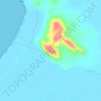 Cerro Aguila topographic map, elevation, terrain
