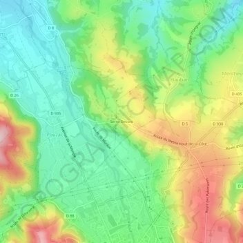 Serre-Devant topographic map, elevation, terrain