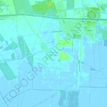 Malisana topographic map, elevation, terrain