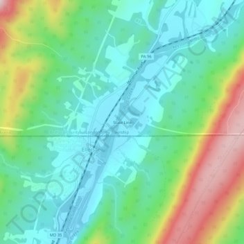 State Line topographic map, elevation, terrain