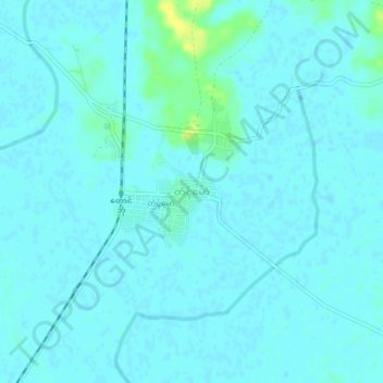 Taungbon topographic map, elevation, terrain