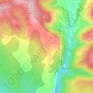 La Sierra topographic map, elevation, terrain