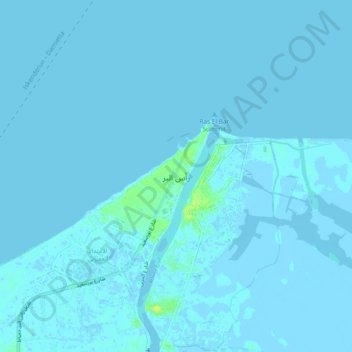Al Bar Cape topographic map, elevation, terrain