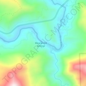 Miracle Hot Springs topographic map, elevation, terrain
