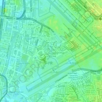 Baltao Subdivision topographic map, elevation, terrain