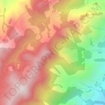 Pedra Riscada topographic map, elevation, terrain