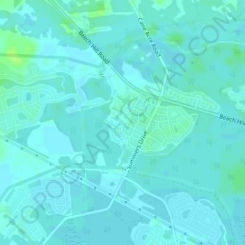 Helix Park topographic map, elevation, terrain