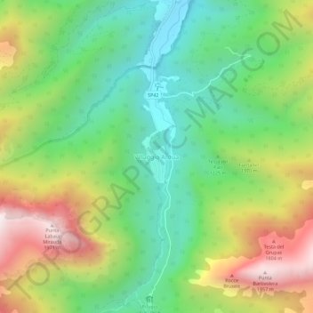 Villaggio Ardua topographic map, elevation, terrain