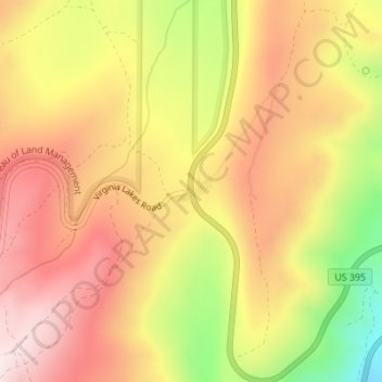 Conway Summit topographic map, elevation, terrain