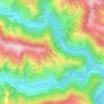 Runc topographic map, elevation, terrain