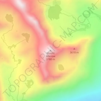 Mount Morrow topographic map, elevation, terrain