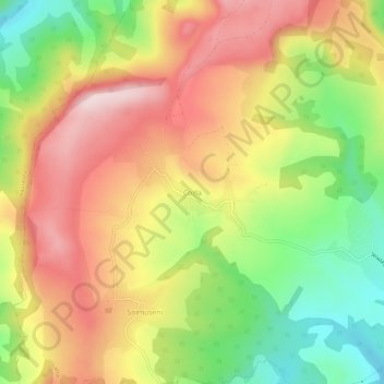 Cozla topographic map, elevation, terrain