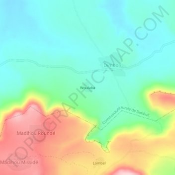 Woulaba topographic map, elevation, terrain
