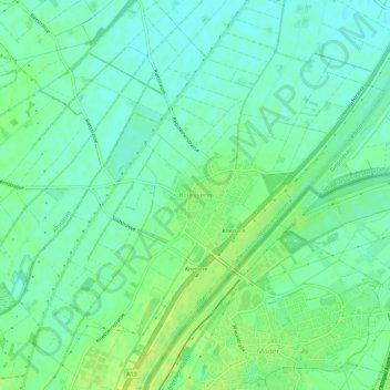 Kriessern topographic map, elevation, terrain