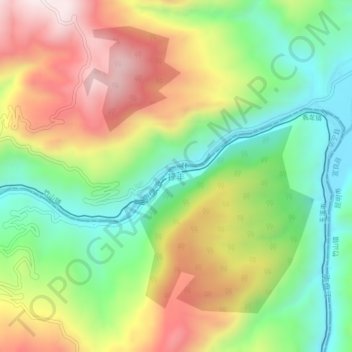 禄丰 topographic map, elevation, terrain