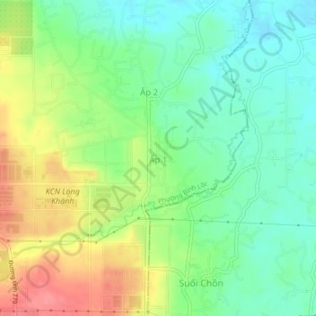 Ấp 1 topographic map, elevation, terrain