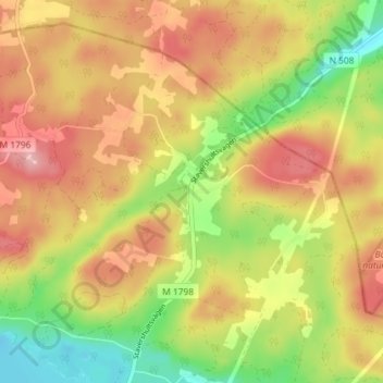 Stavershult topographic map, elevation, terrain