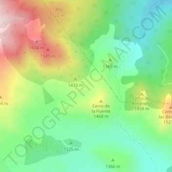 Collado Moril topographic map, elevation, terrain