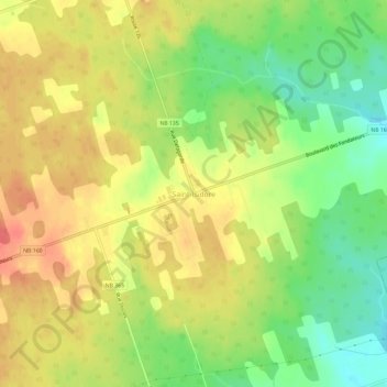 Saint-Isidore topographic map, elevation, terrain