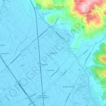 Caravello topographic map, elevation, terrain