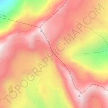 Rupin Pass topographic map, elevation, terrain