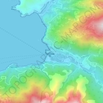 Porto topographic map, elevation, terrain