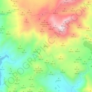 Hirmes topographic map, elevation, terrain