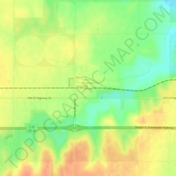 Caruso topographic map, elevation, terrain