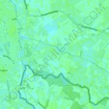 Voorst topographic map, elevation, terrain