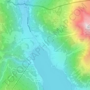Reschen - Resia topographic map, elevation, terrain
