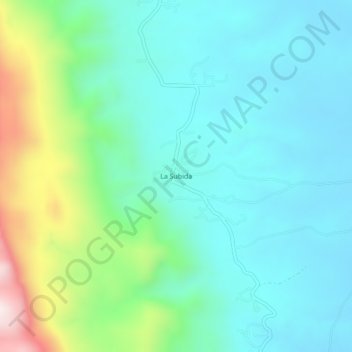 La Subida topographic map, elevation, terrain