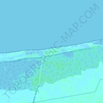 Santa Clara topographic map, elevation, terrain