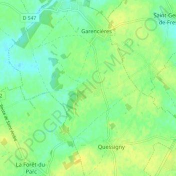 Le Buisson Crosson topographic map, elevation, terrain