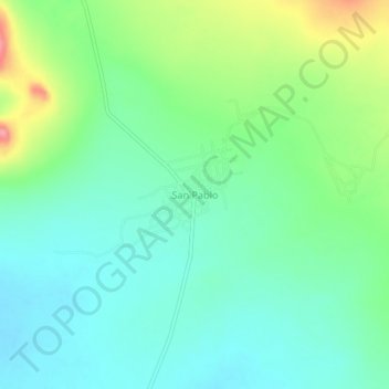 San Pablo topographic map, elevation, terrain