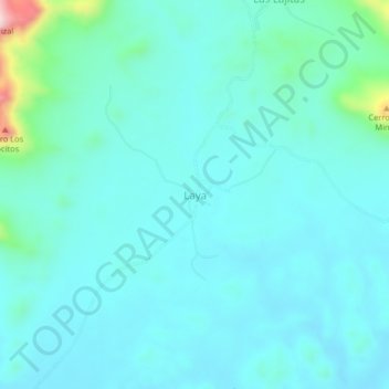 Laya topographic map, elevation, terrain