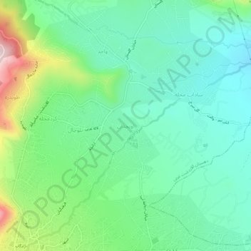 Avijdan topographic map, elevation, terrain