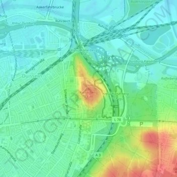 Kaiserberg topographic map, elevation, terrain