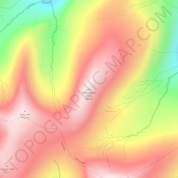 Heyggjurin Mikli topographic map, elevation, terrain
