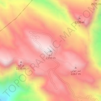 گنو topographic map, elevation, terrain