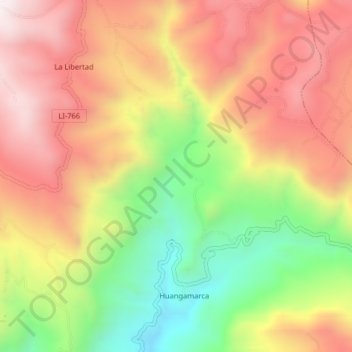 Provincia de Otuzco topographic map, elevation, terrain
