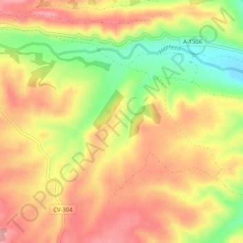La Plana topographic map, elevation, terrain