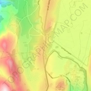 Houra topographic map, elevation, terrain