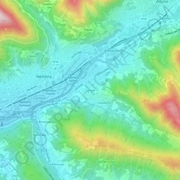 Cornale topographic map, elevation, terrain