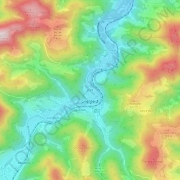 Dörfl topographic map, elevation, terrain