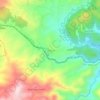 Cibokor topographic map, elevation, terrain