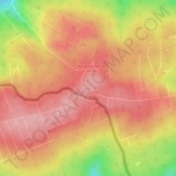 Croix Scaille topographic map, elevation, terrain