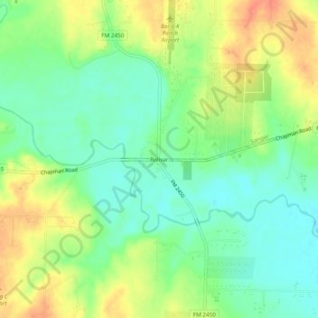 Bolivar topographic map, elevation, terrain