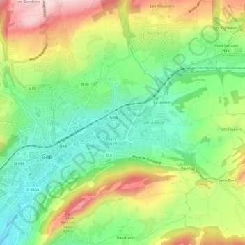 ZA Tokoro topographic map, elevation, terrain